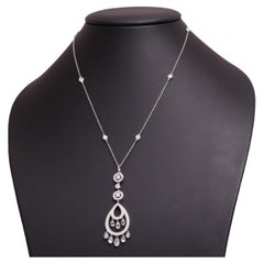 18Kt. Gold Boucheron Cinna Pampilles Necklace 4.8 Ct & Briolette Cut Diamonds