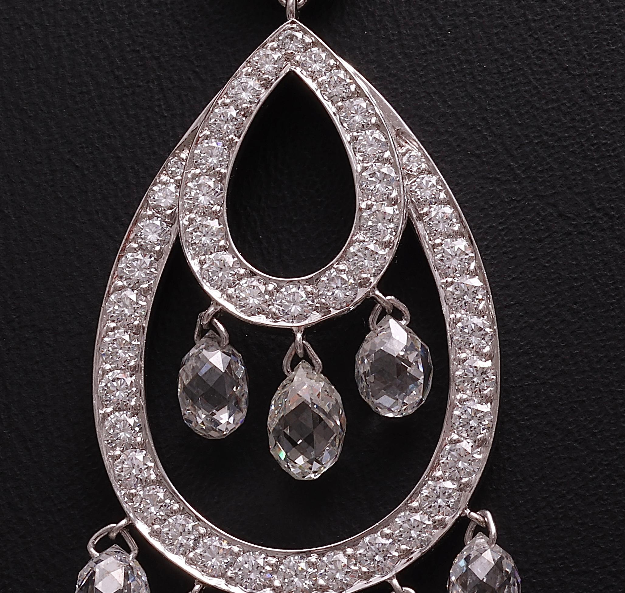 18Kt. Boucheron Cinna Pampilles-Halskette aus Gold mit 4,8 Karat Diamanten im Briolette-Schliff Damen im Angebot