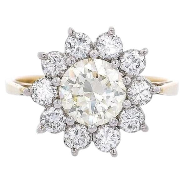 Bague en or 18 carats sertie d'un diamant « Fancy Light Yellow » de 1,06 carats