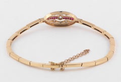 18 Karat Gold Diamond and Ruby Bracelet