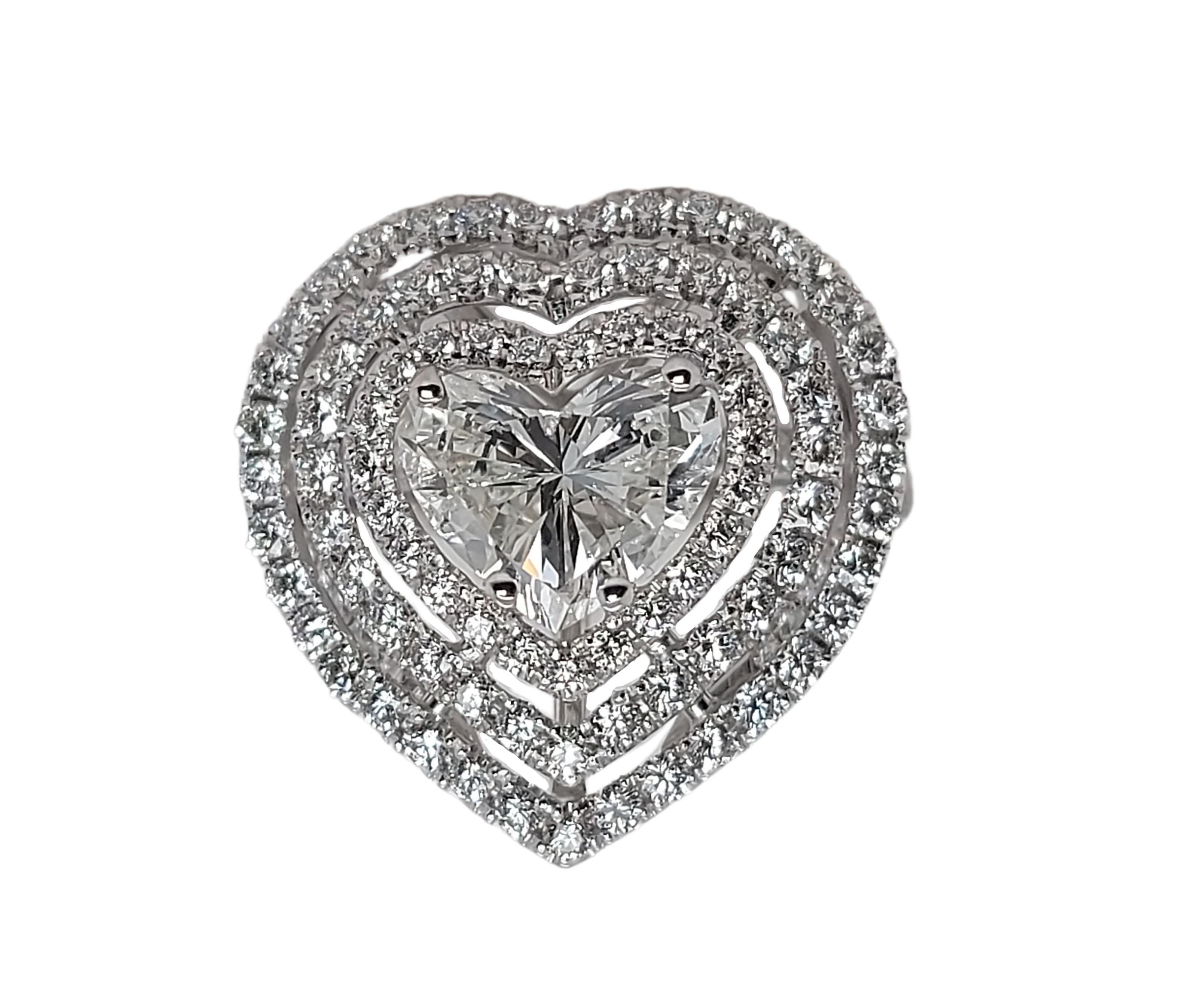 big heart diamond ring