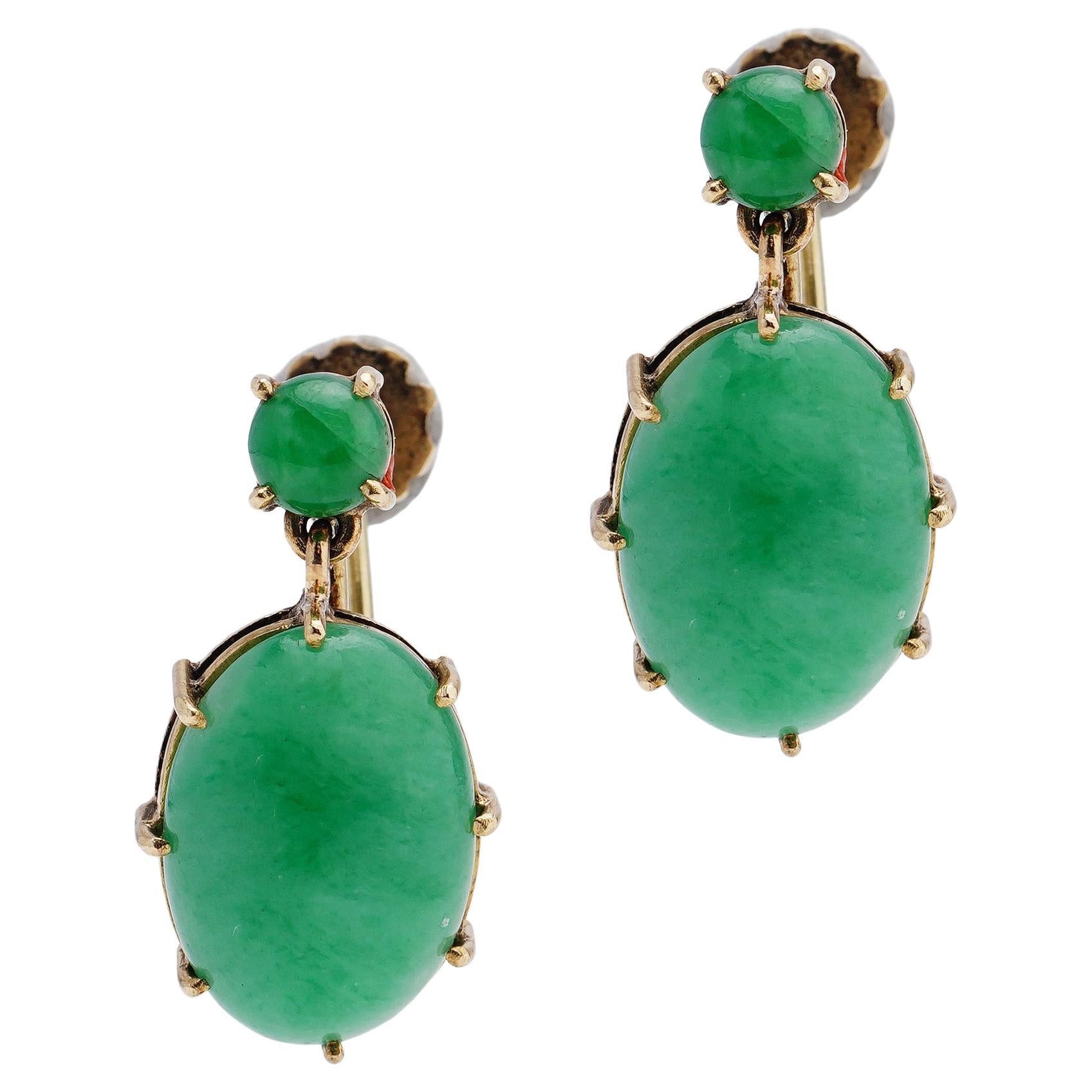 Jade Drop Earrings For Sale at 1stDibs jenna blake jewelry