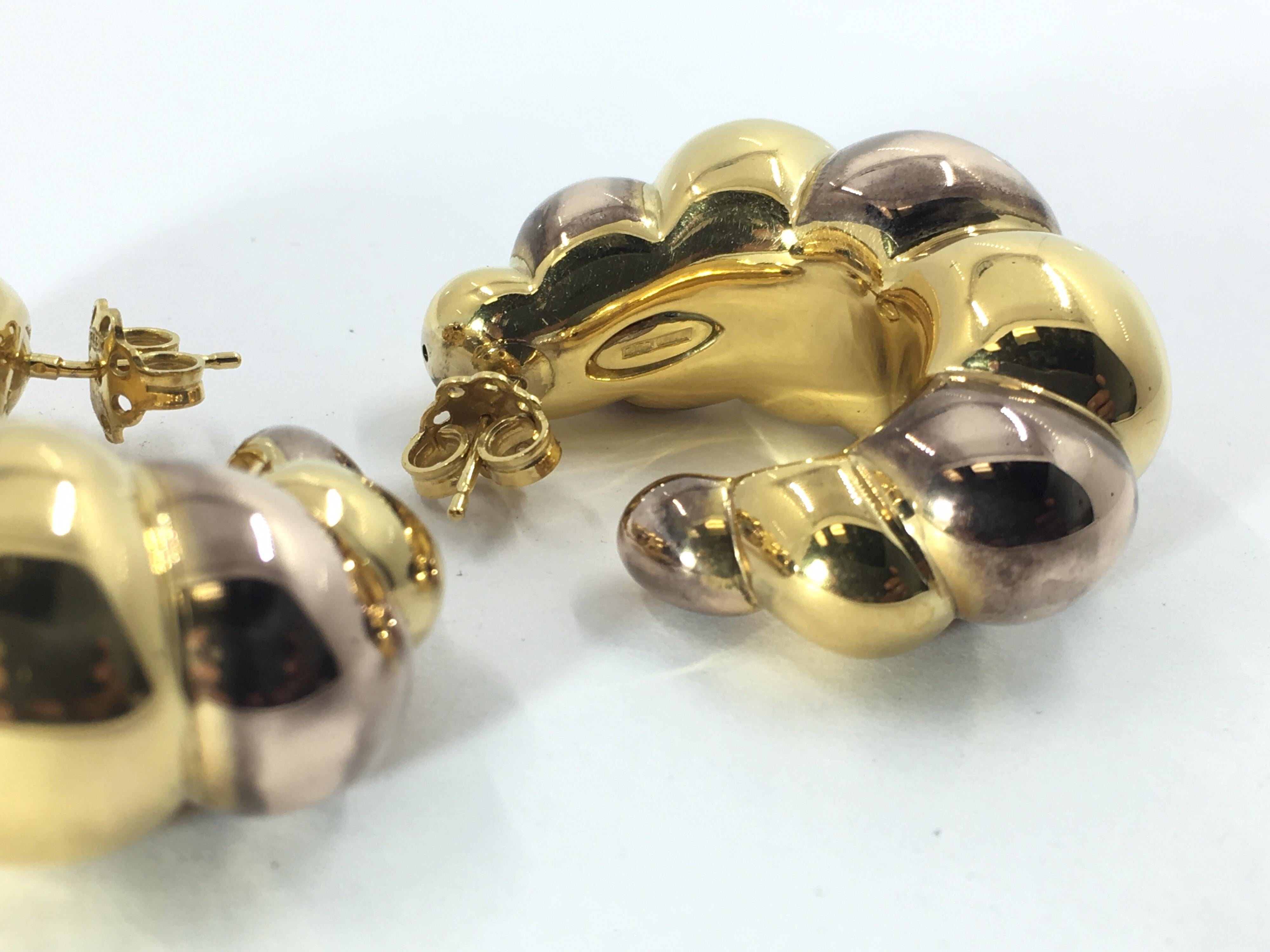 Art Nouveau 18 Karat Gold Earrings