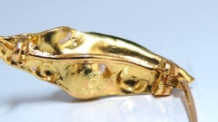 18kt Gold Enamel Leaf Pearl Pin