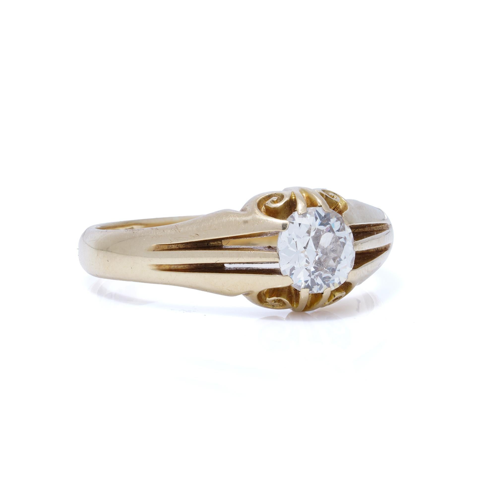 Bague anglaise G*psy en or 18 carats avec diamants de 0,90 carat Bon état - En vente à Braintree, GB
