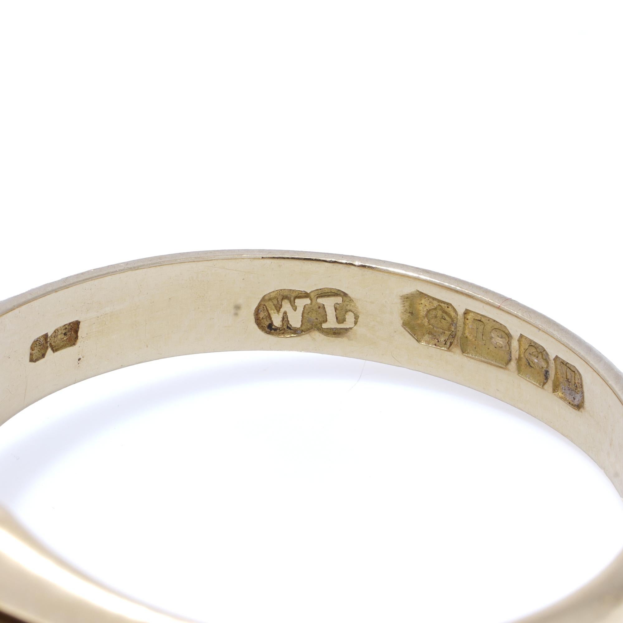 Bague anglaise G*psy en or 18 carats avec diamants de 0,90 carat en vente 1