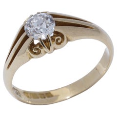 18kt Gold English G*psy Diamond Ring 0.90 carat