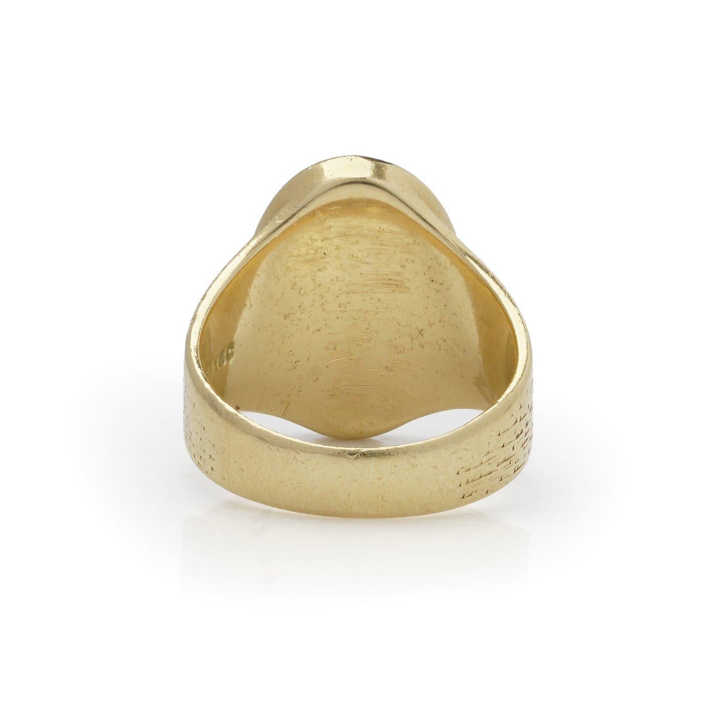 Anello con stemma di famiglia in oro 18kt In condizioni buone in vendita a Braintree, GB