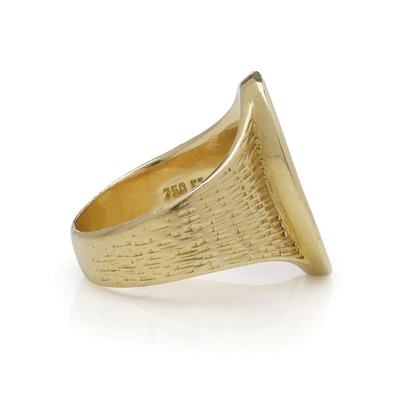 da uomo o donna Anello con stemma di famiglia in oro 18kt in vendita