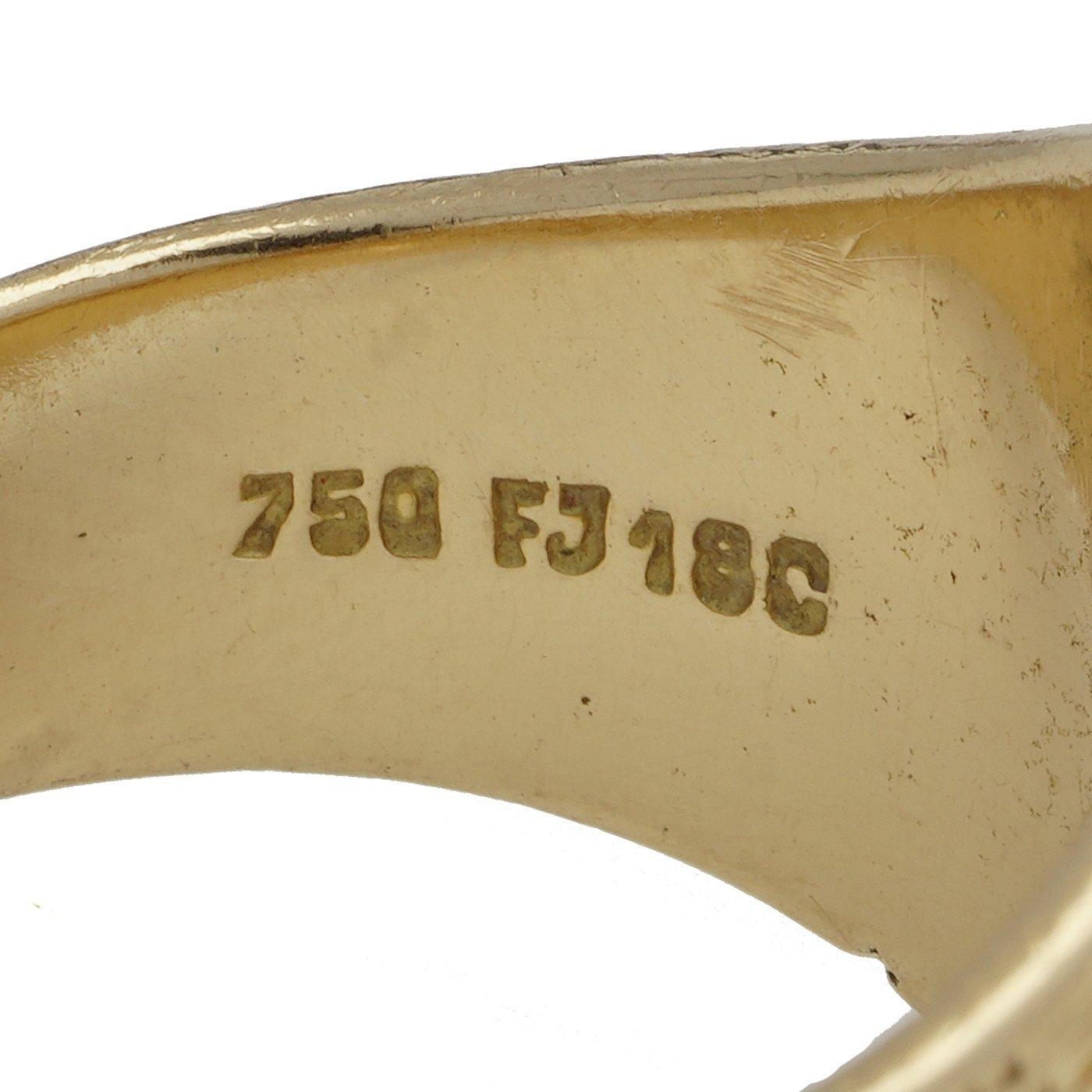 Anello con stemma di famiglia in oro 18kt in vendita 1