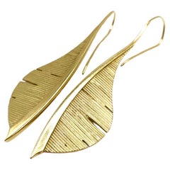 Pendientes Pluma Oro 18KT