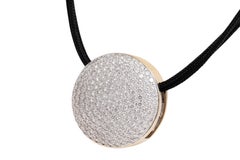 18Kt Gold Full Pavé Diamonds Necklace / Pendant