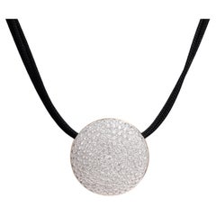 18Kt Gold Full Pavé Diamonds Necklace / Pendant