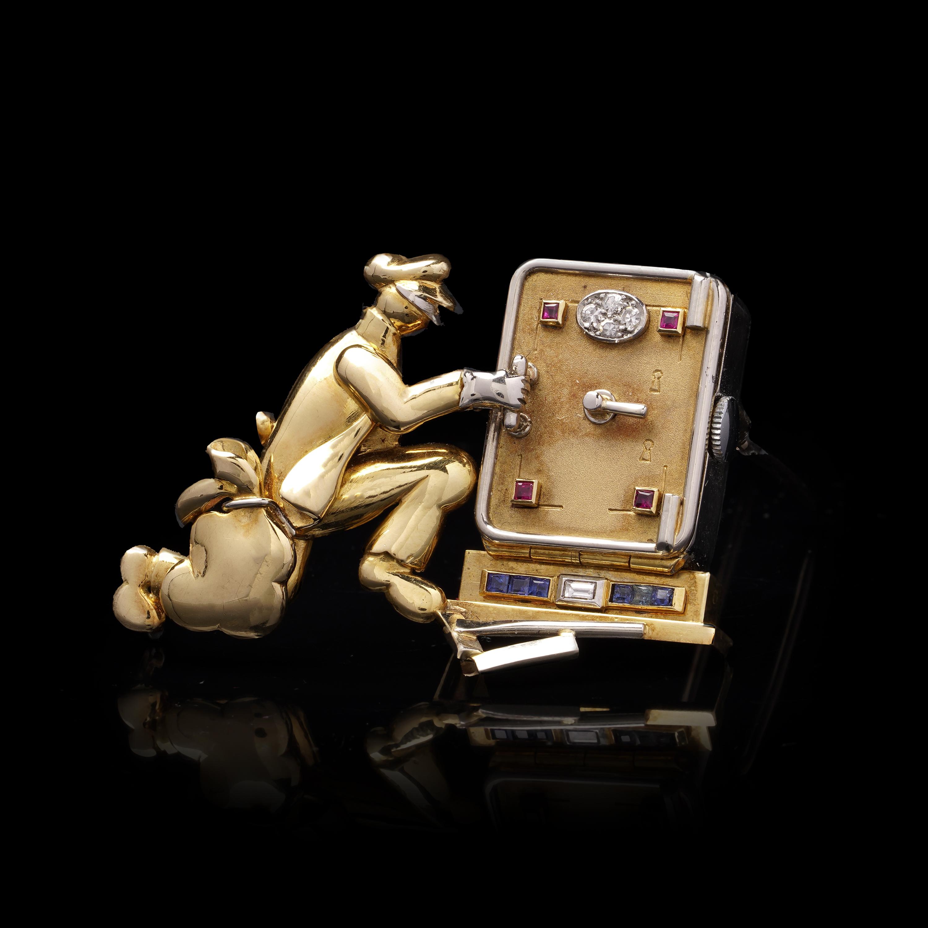 1960s Or 18kt & Gem-Set Mechanical 