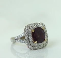 18KT Gold Kashmir Sapphire and Diamond Ring