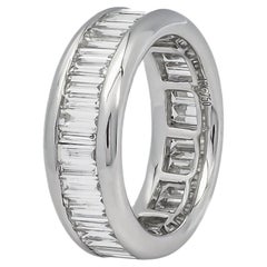 Natural Diamonds 3.50 carats 18KT White Gold Wedding Band Ring