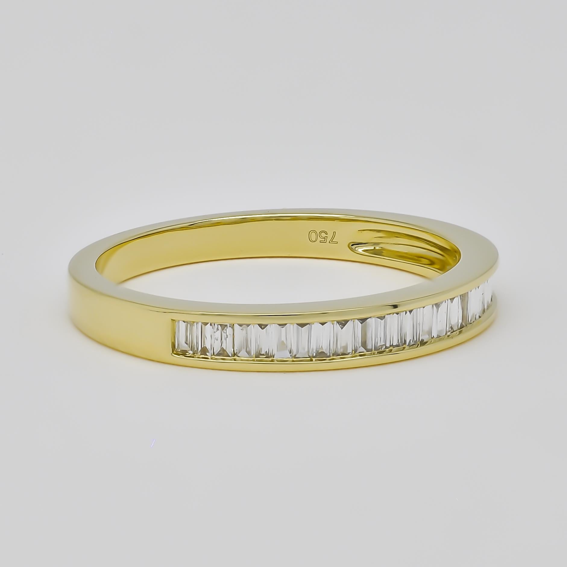 You know You'll be Together Forever and This Sparkling Baguette Diamond Half- Eternity Band Expresses Your Love Perfectly.


This luxurious ring is enhanced with a high polish finish and is the perfect choice for the woman you love as you celebrate