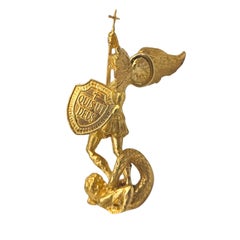 18kt Gold Necklace Saint Michael the Archangel