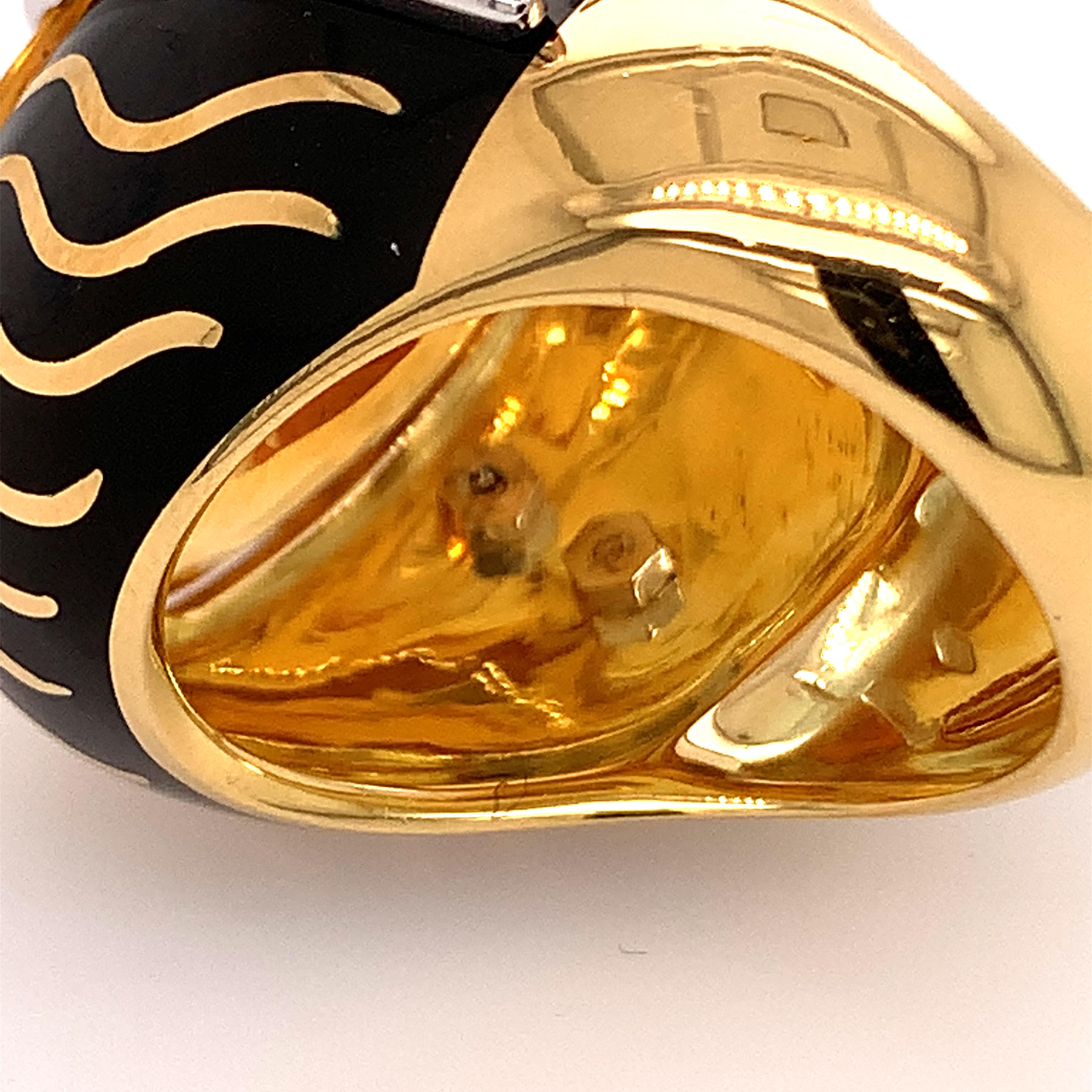 Women's 18kt Gold One of a Kind Ring with 29.15 Ct Citrine and Diamonds, Animalier Look