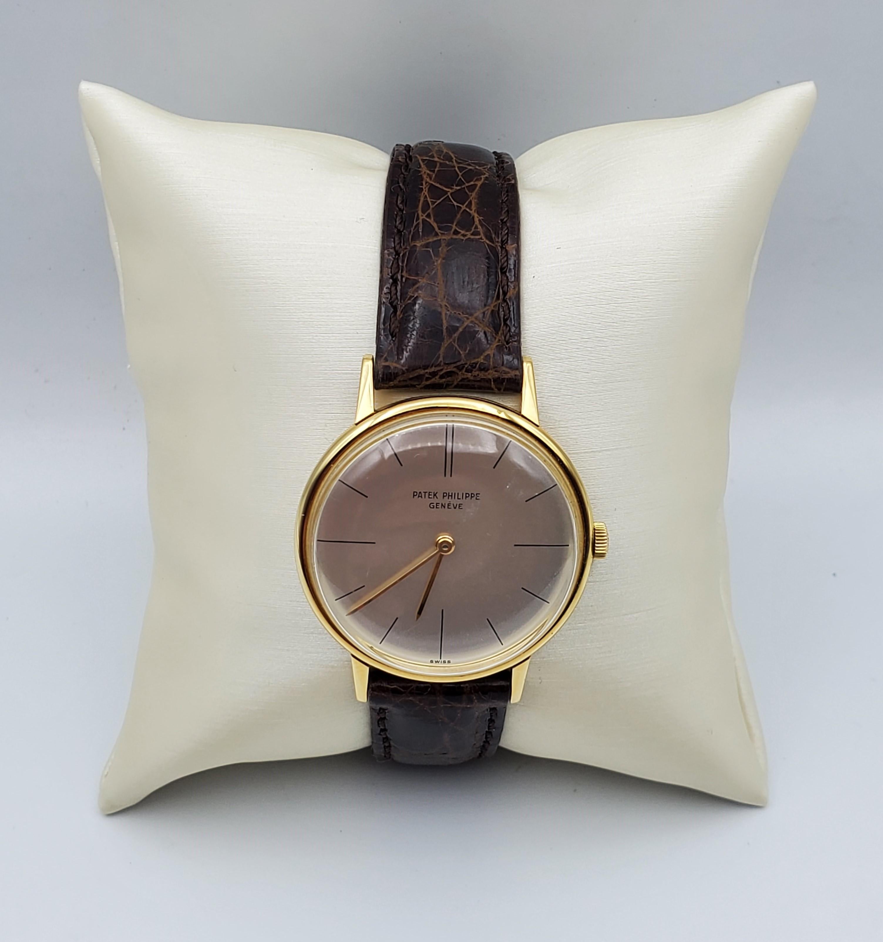 Modern 18 Karat Gold Patek Philippe Watch, Vintage 1960s, Ref: 2592-1, 2610163, Case