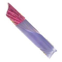 18kt Gold Anhänger und Brosche mit geschnitzter Chalcedon- und Turmalin-Skulptur