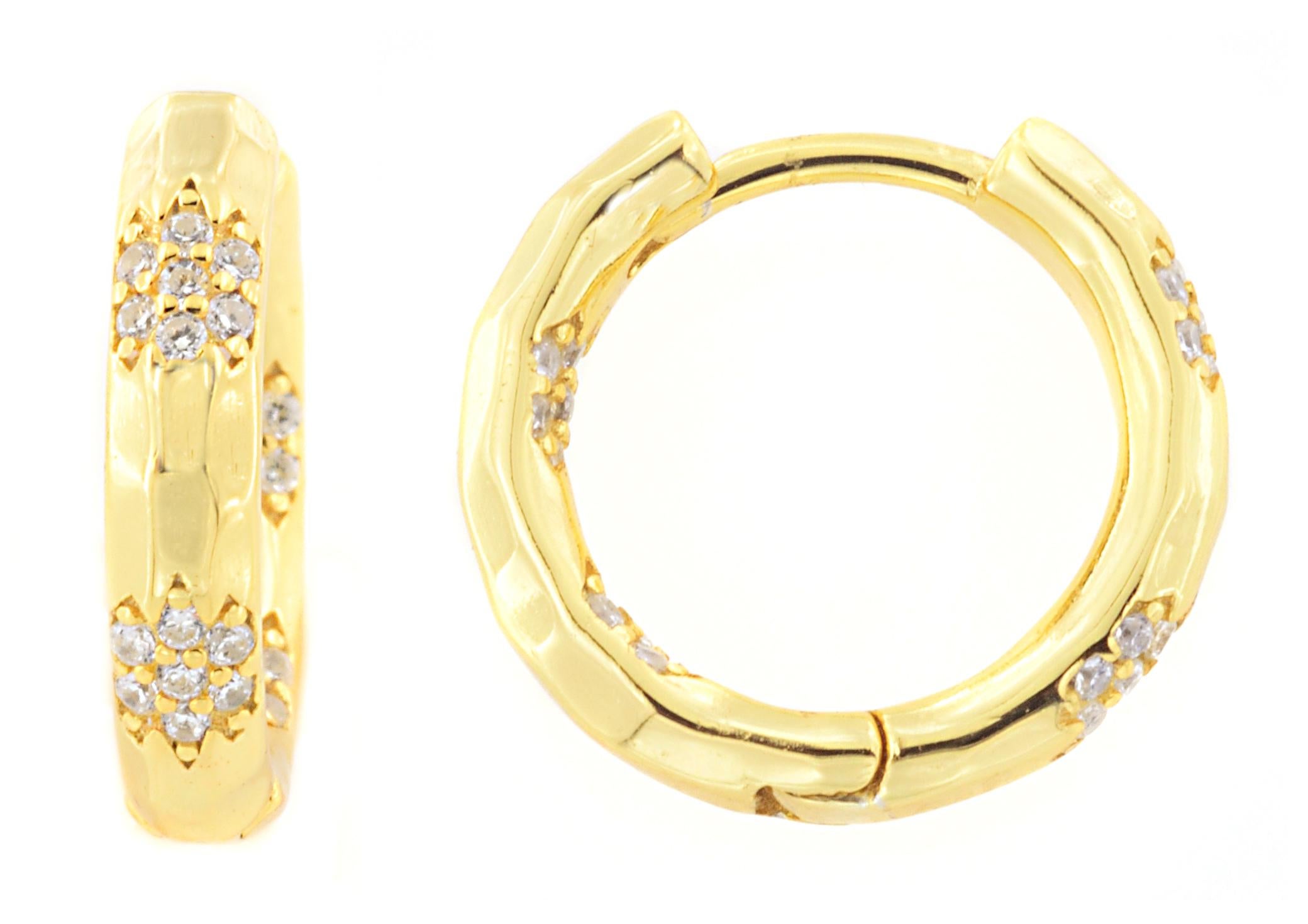 Women's 18kt gold plated hoop earrings NWOT