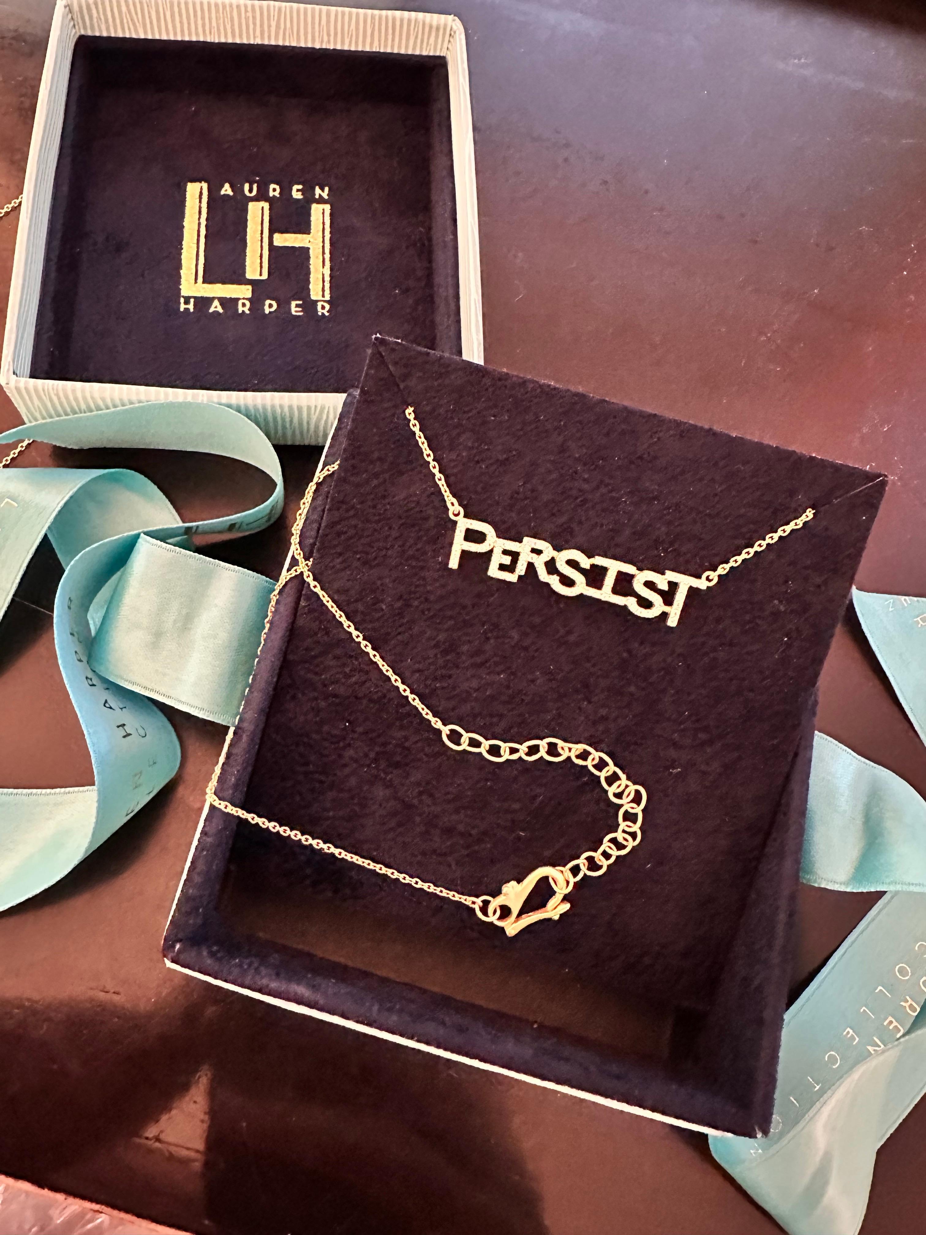 18kt Gold Plated PERSIST necklace in vendita 5