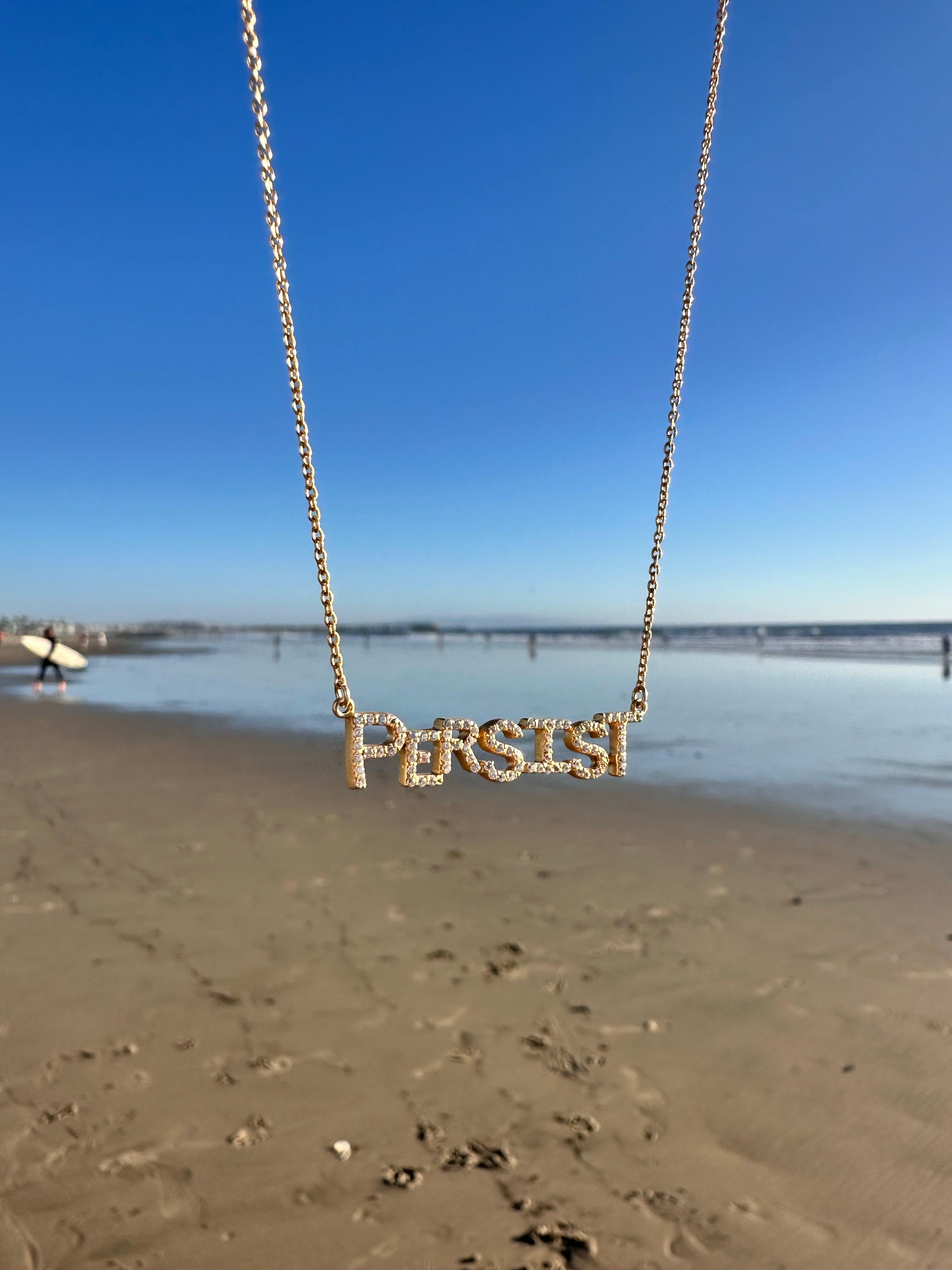 18kt Gold Plated PERSIST necklace in vendita 6