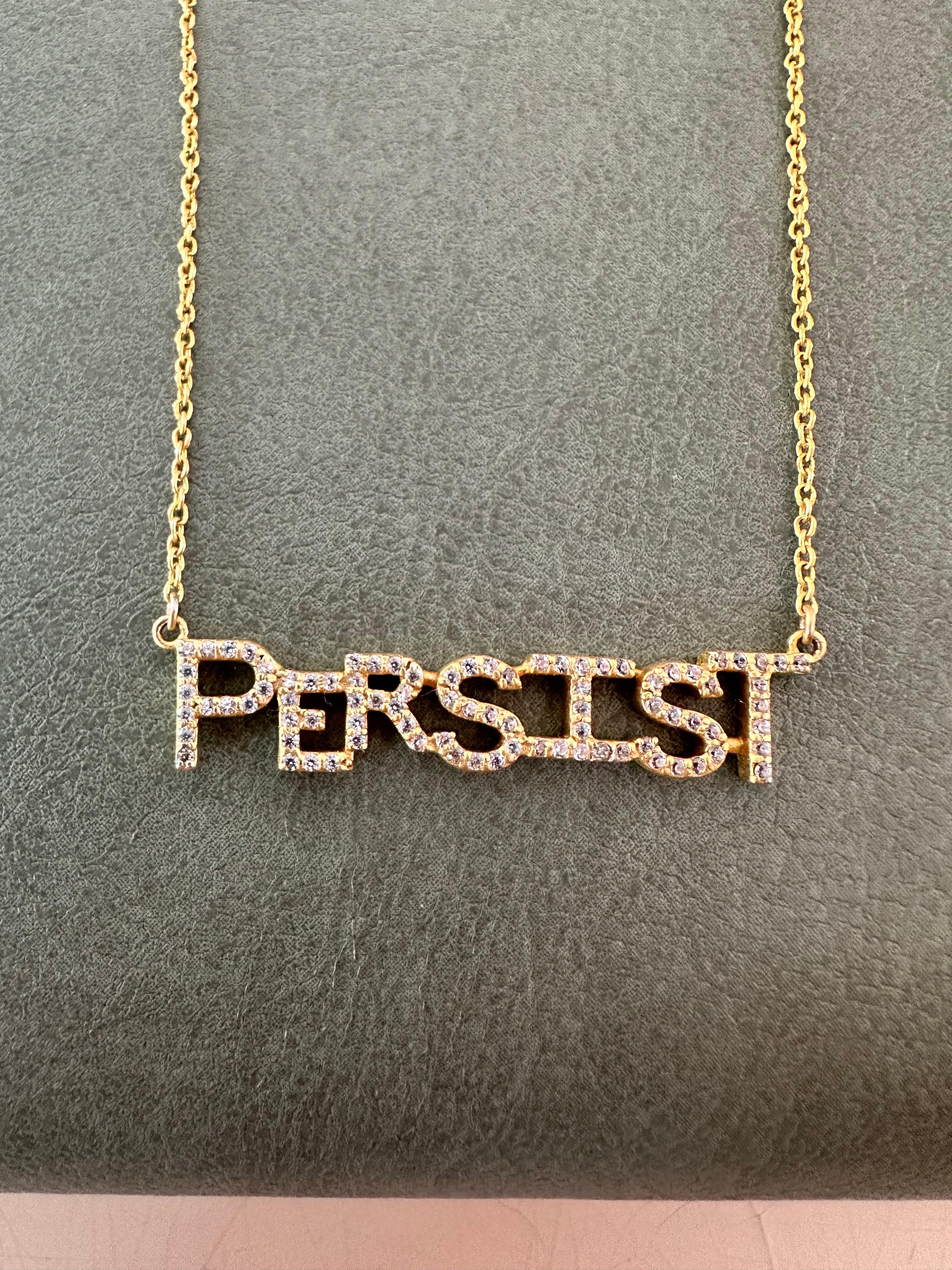 18kt Gold Plated PERSIST necklace in vendita 7