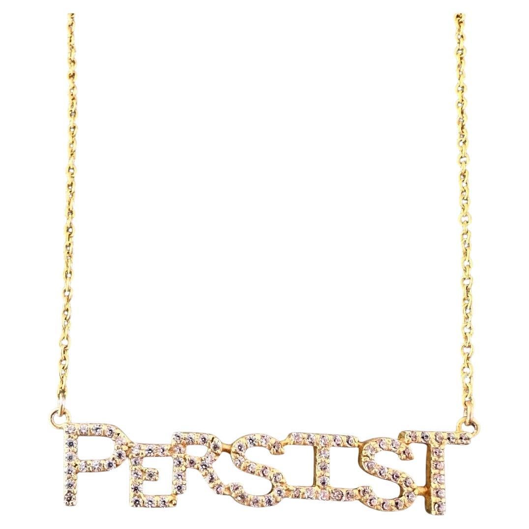 18kt Gold Plated PERSIST necklace in vendita 8