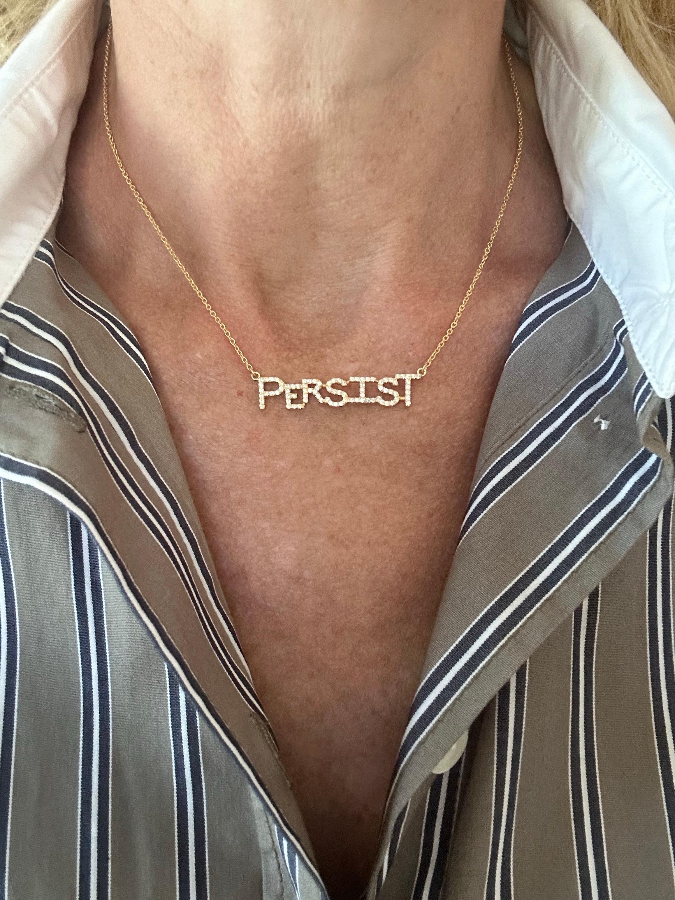 Contemporaneo 18kt Gold Plated PERSIST necklace in vendita