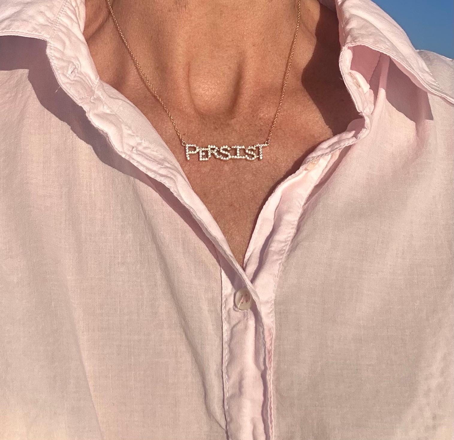 18kt Gold Plated PERSIST necklace In condizioni Nuovo in vendita a Winnetka, IL