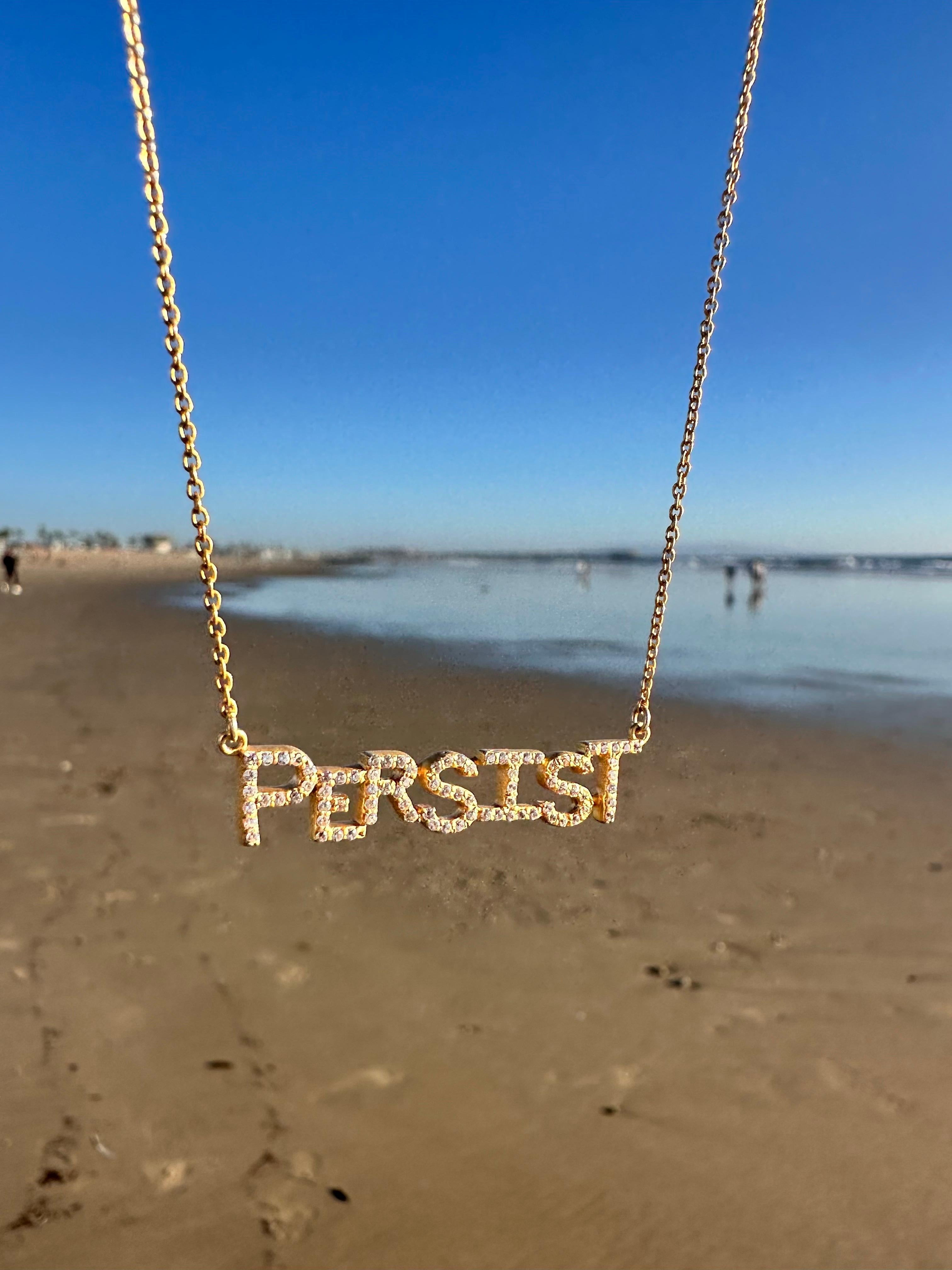 Donna 18kt Gold Plated PERSIST necklace in vendita