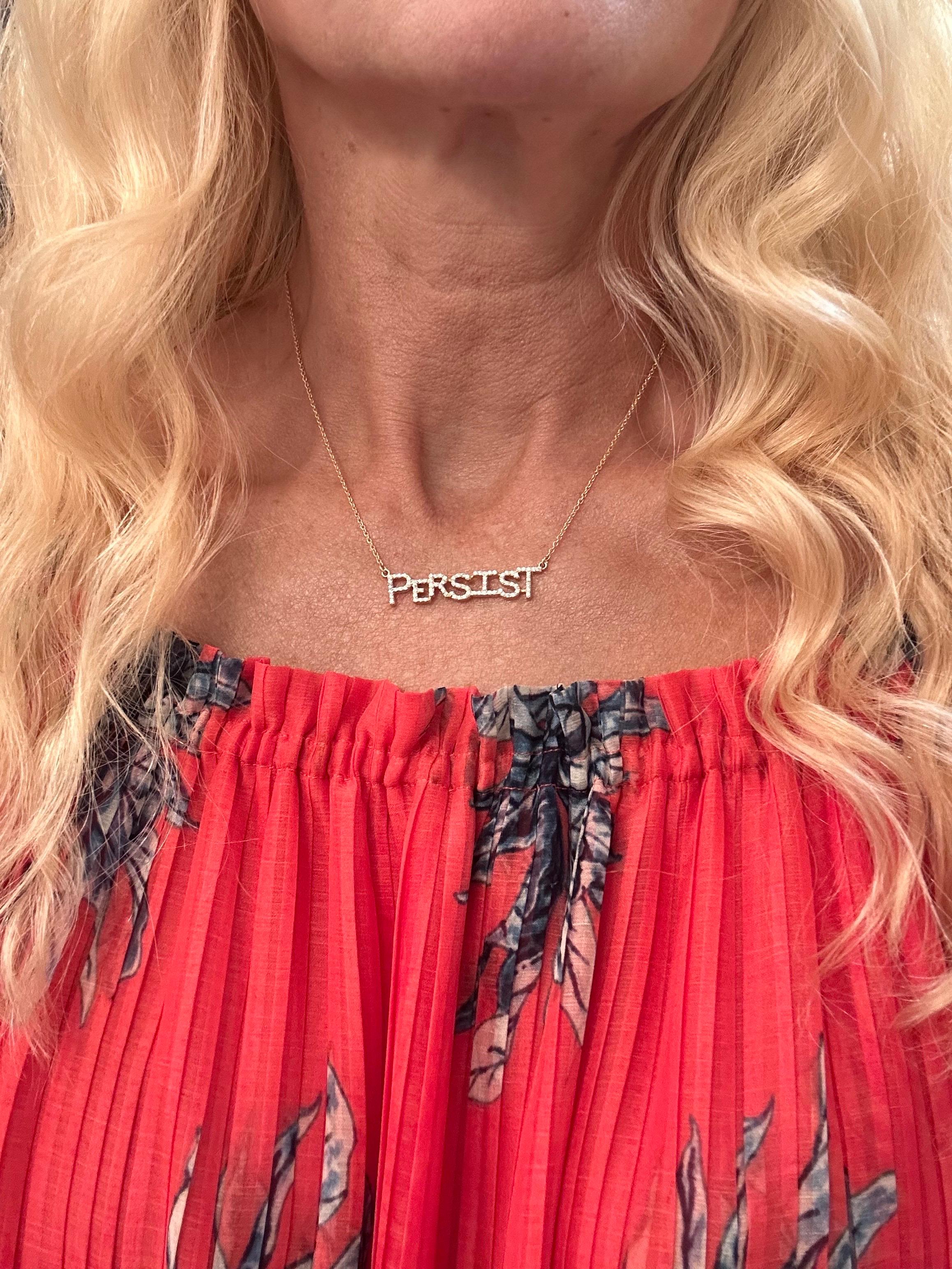 18kt Gold Plated PERSIST necklace in vendita 3