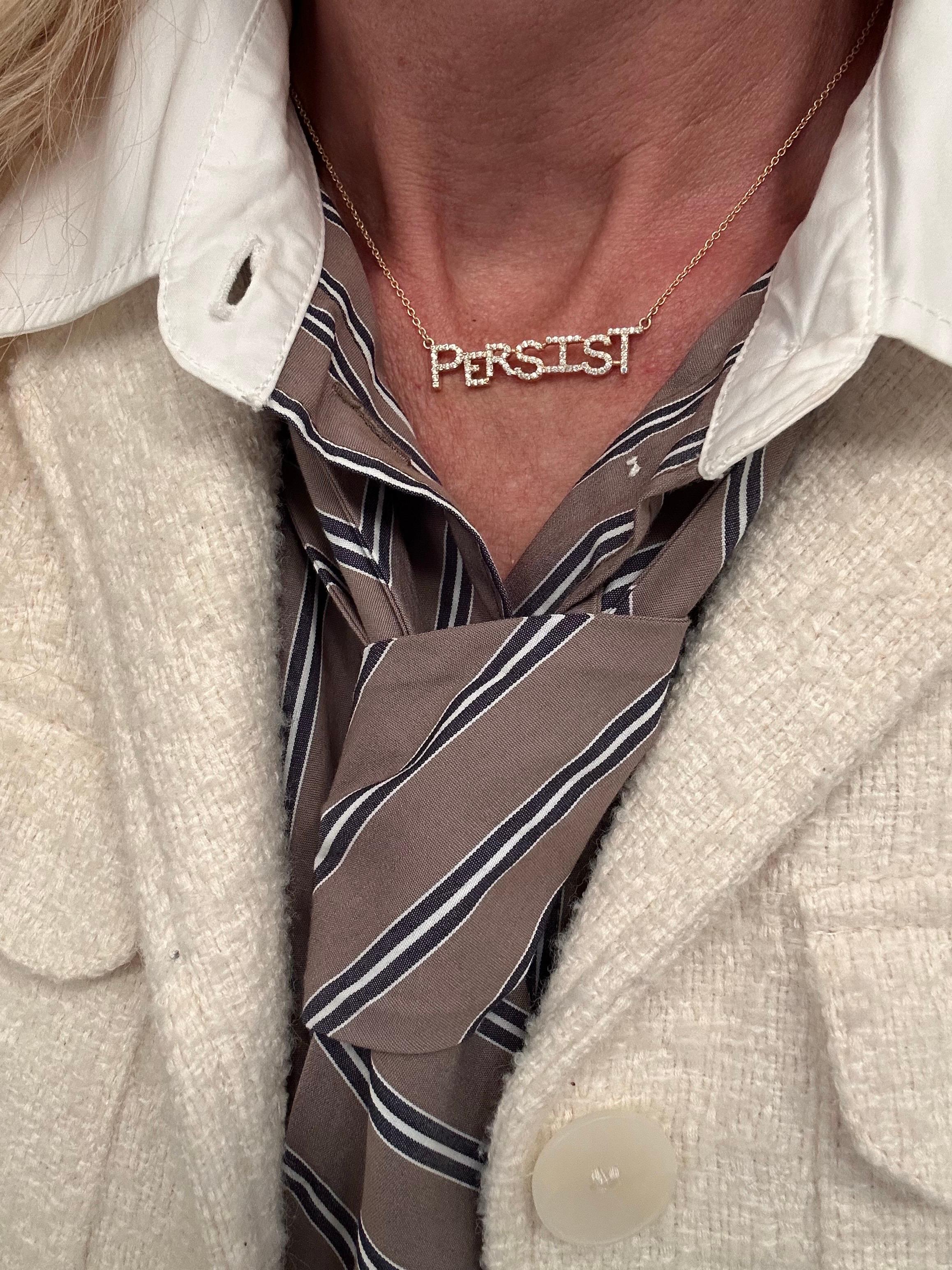 18kt Gold Plated PERSIST necklace in vendita 4