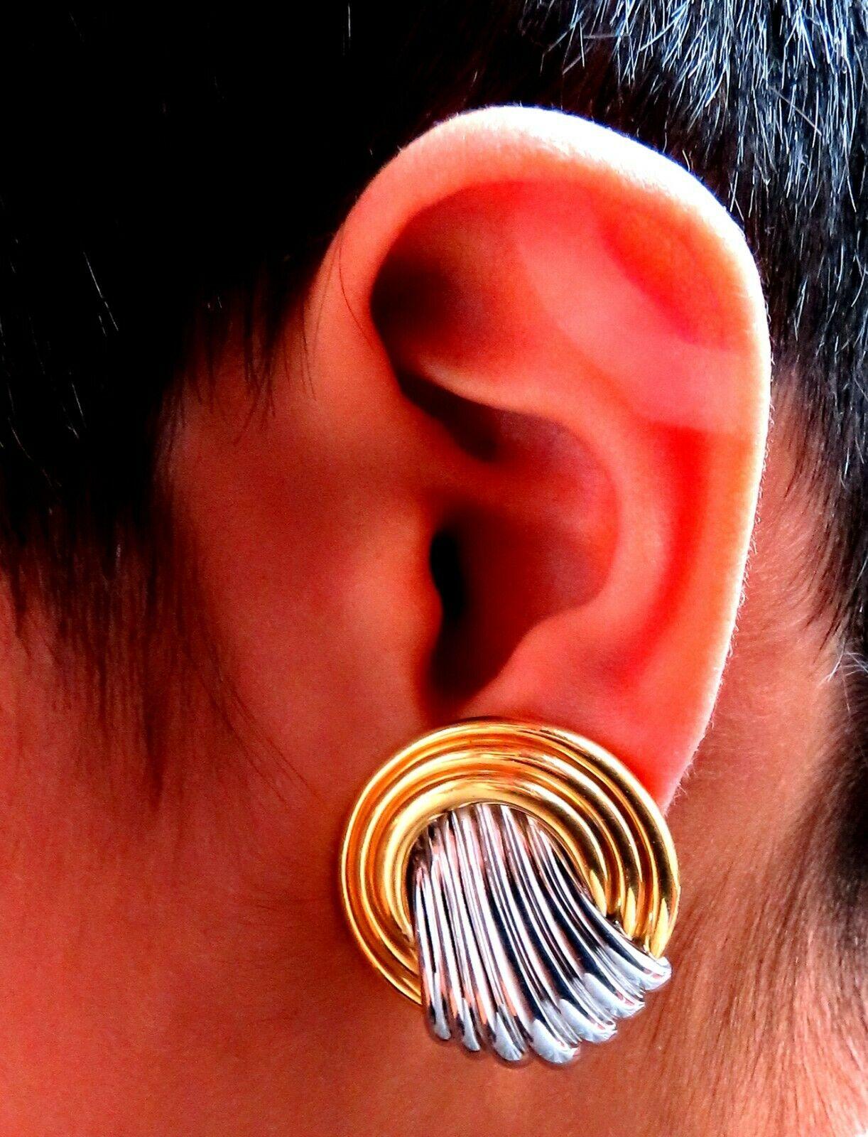 Boucles d'oreilles à clip en or 18 carats Prime Classic Knocker Pierce-Less Unisexe en vente