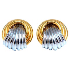 18Kt Gold Prime Classic Knocker Clip Earrings Pierce-Less