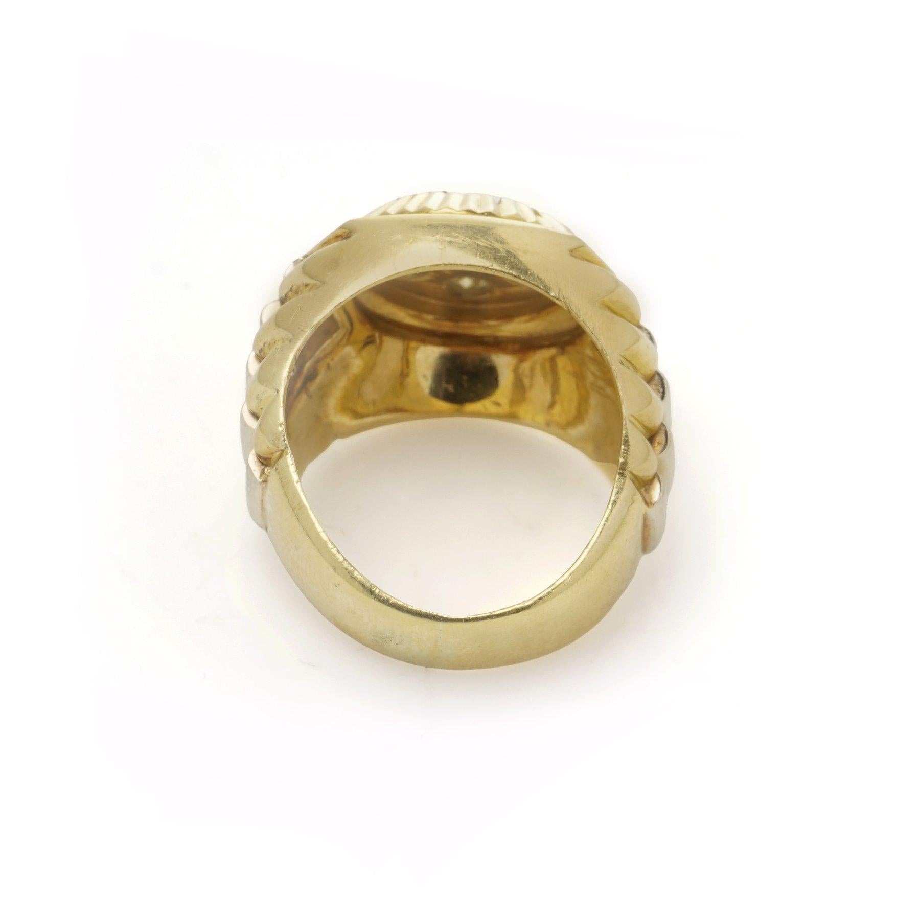 18kt Gold Rolex-Stil Diamantring im Zustand „Gut“ im Angebot in Braintree, GB