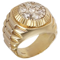 18kt Gold Rolex-Style Diamond Ring