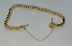 Bracelet tennis en or 18 carats avec diamants brillants ronds de 7 pouces, 4,05 cttw, 24 grammes