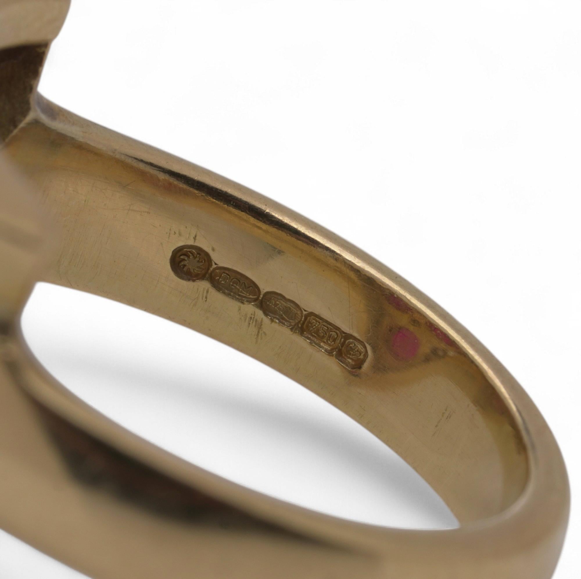 18kt Gold Rubin und Diamant Ring - UK 1970s im Angebot 2