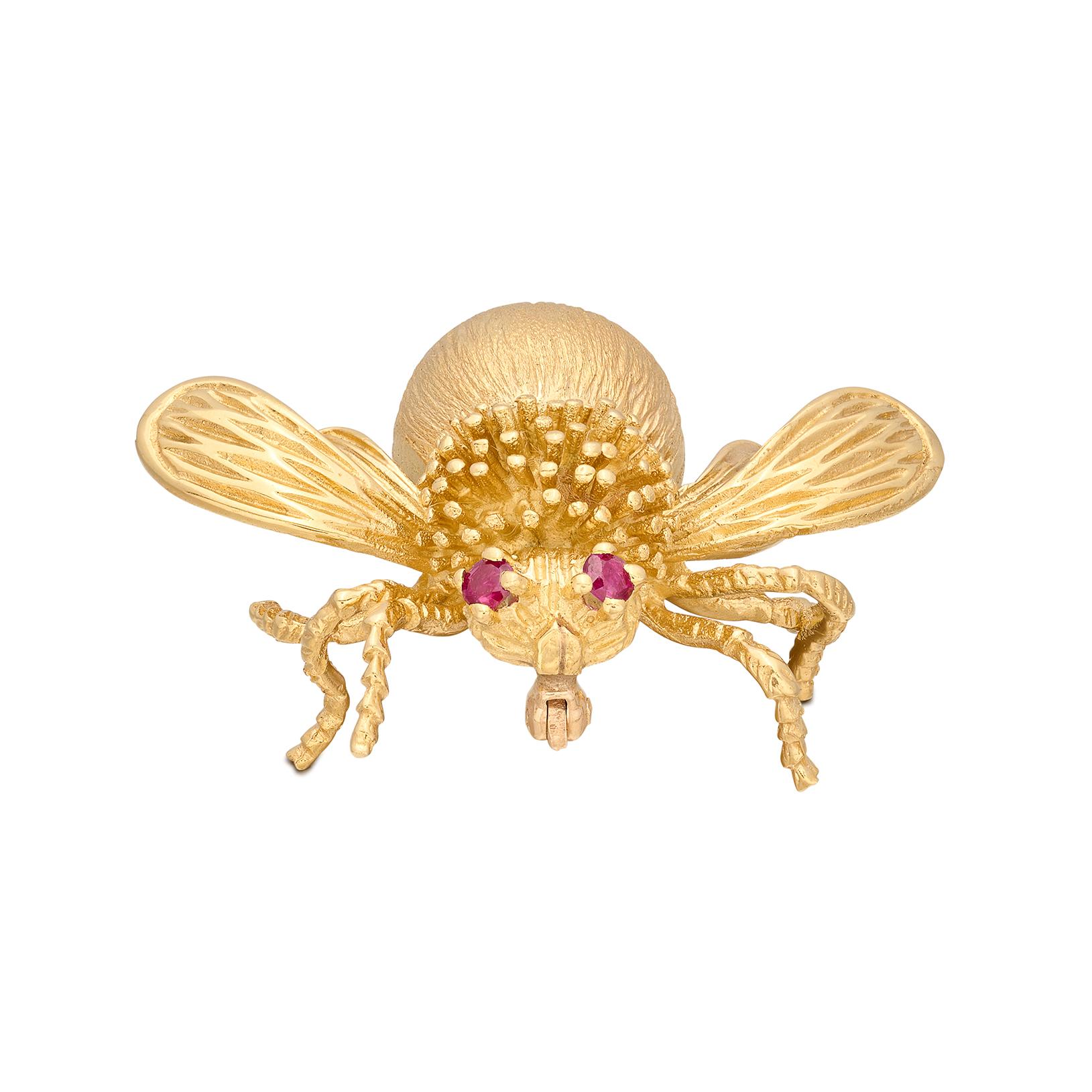 18 Karat Gold & Ruby Bug Brooch by Tiffany & Co. 4
