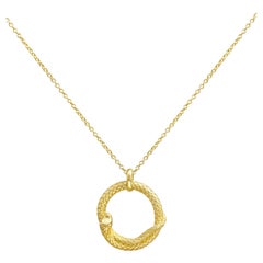 18 Karat Gold Schlangenhalskette