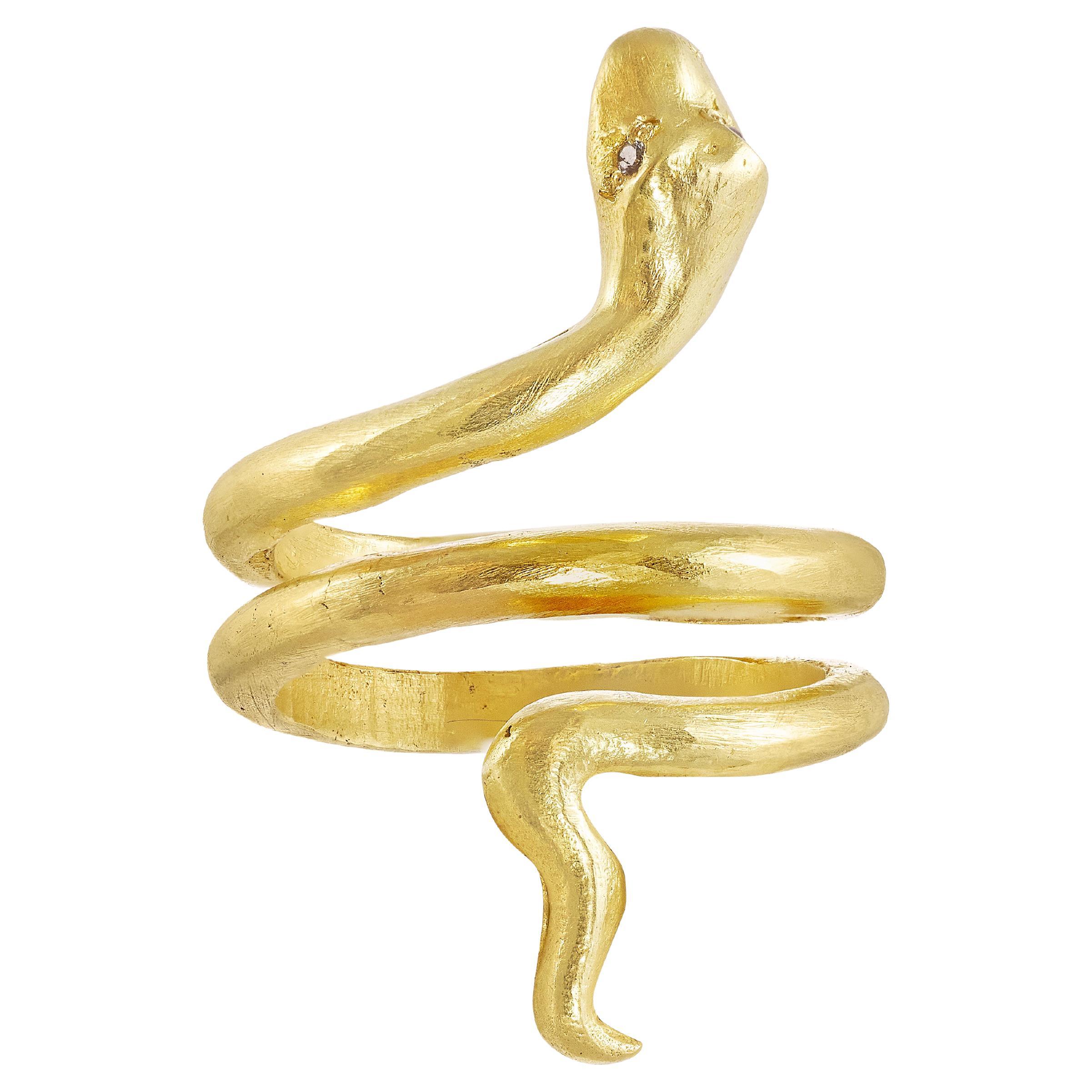 Im Angebot: 18 Karat Gold Schlangenring ()