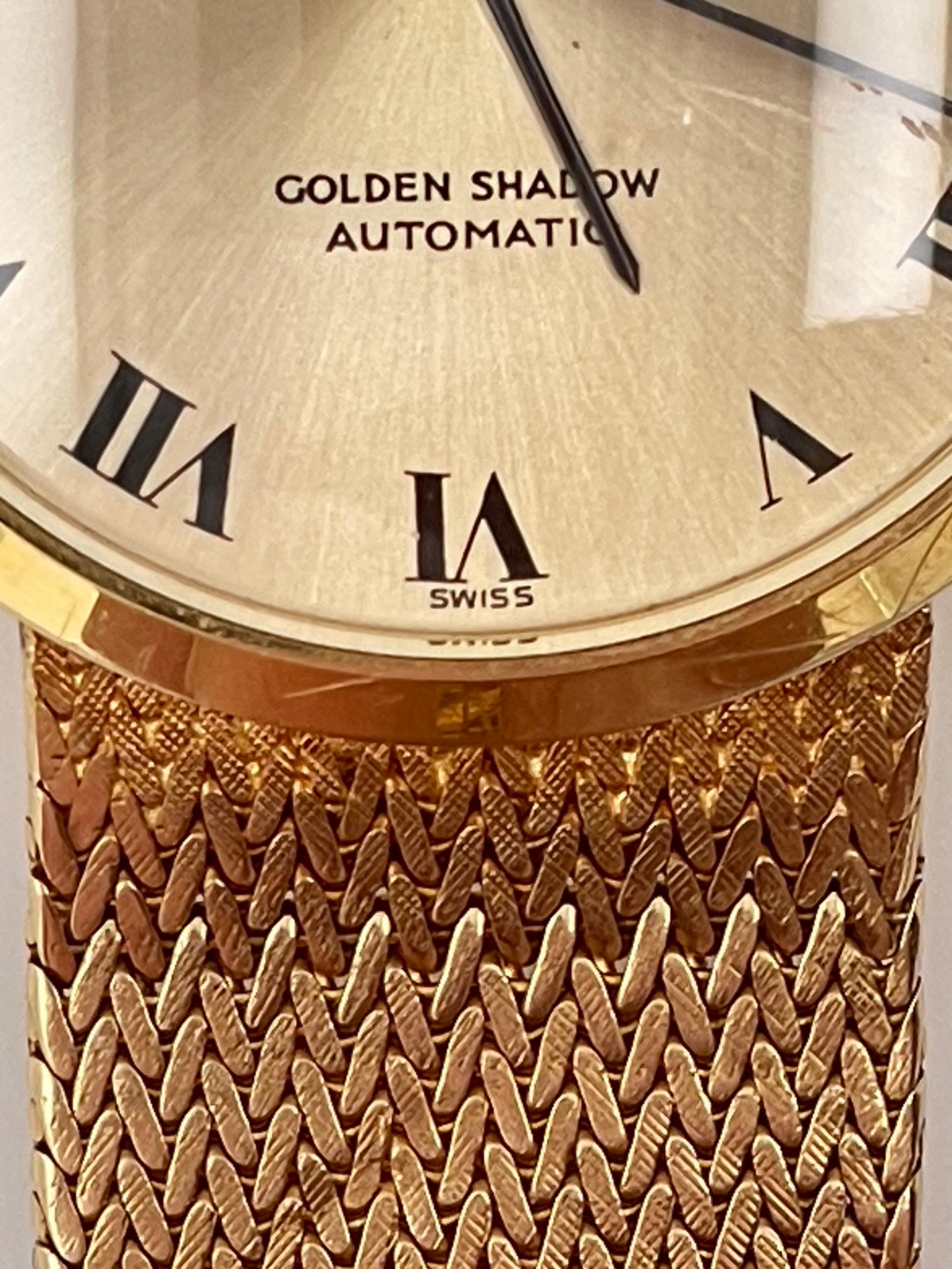18KT Yellow Gold Tiffany and Co Golden Shadow Wrist Watch, 1965 For Sale 7