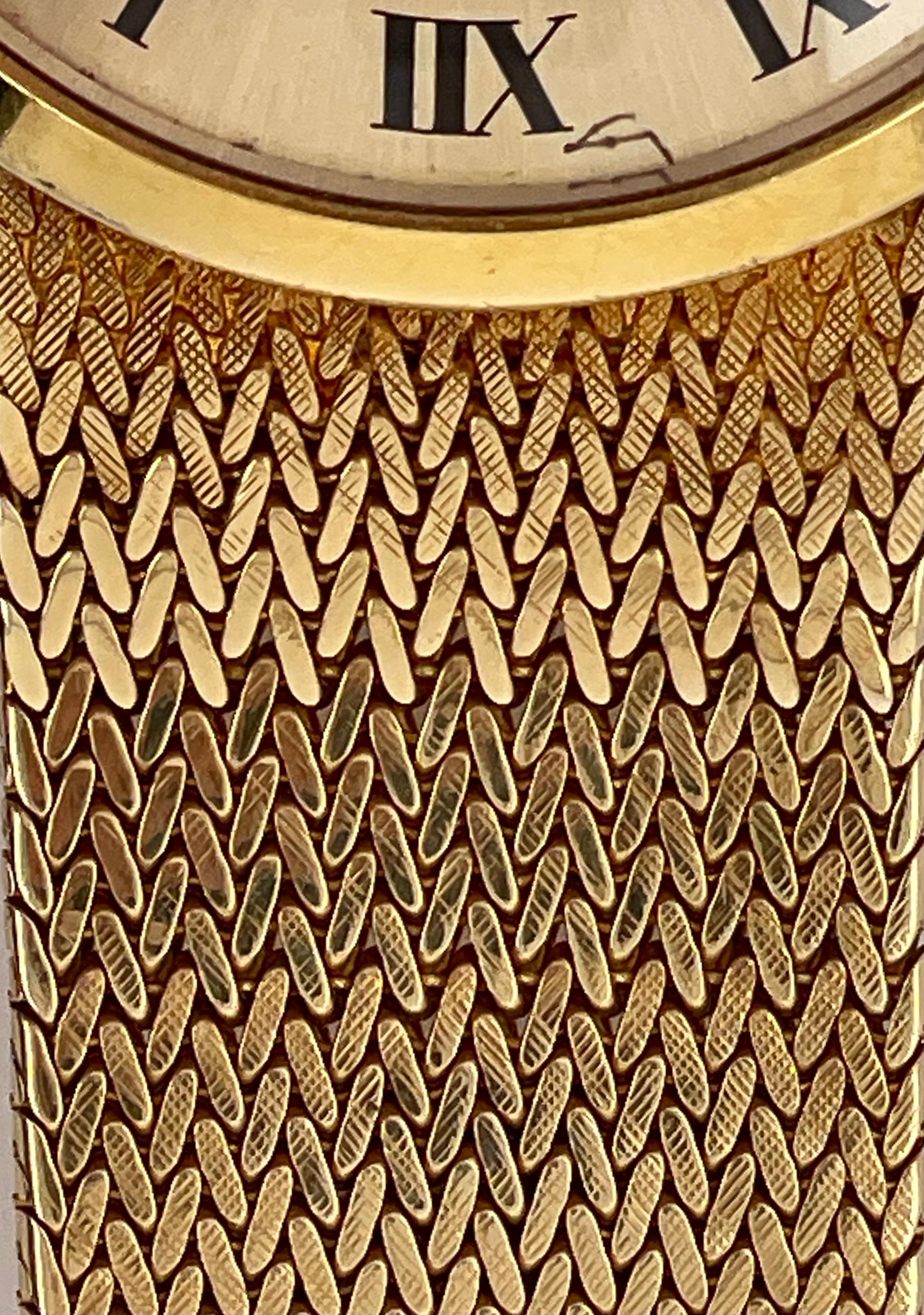 18KT Yellow Gold Tiffany and Co Golden Shadow Wrist Watch, 1965 For Sale 8