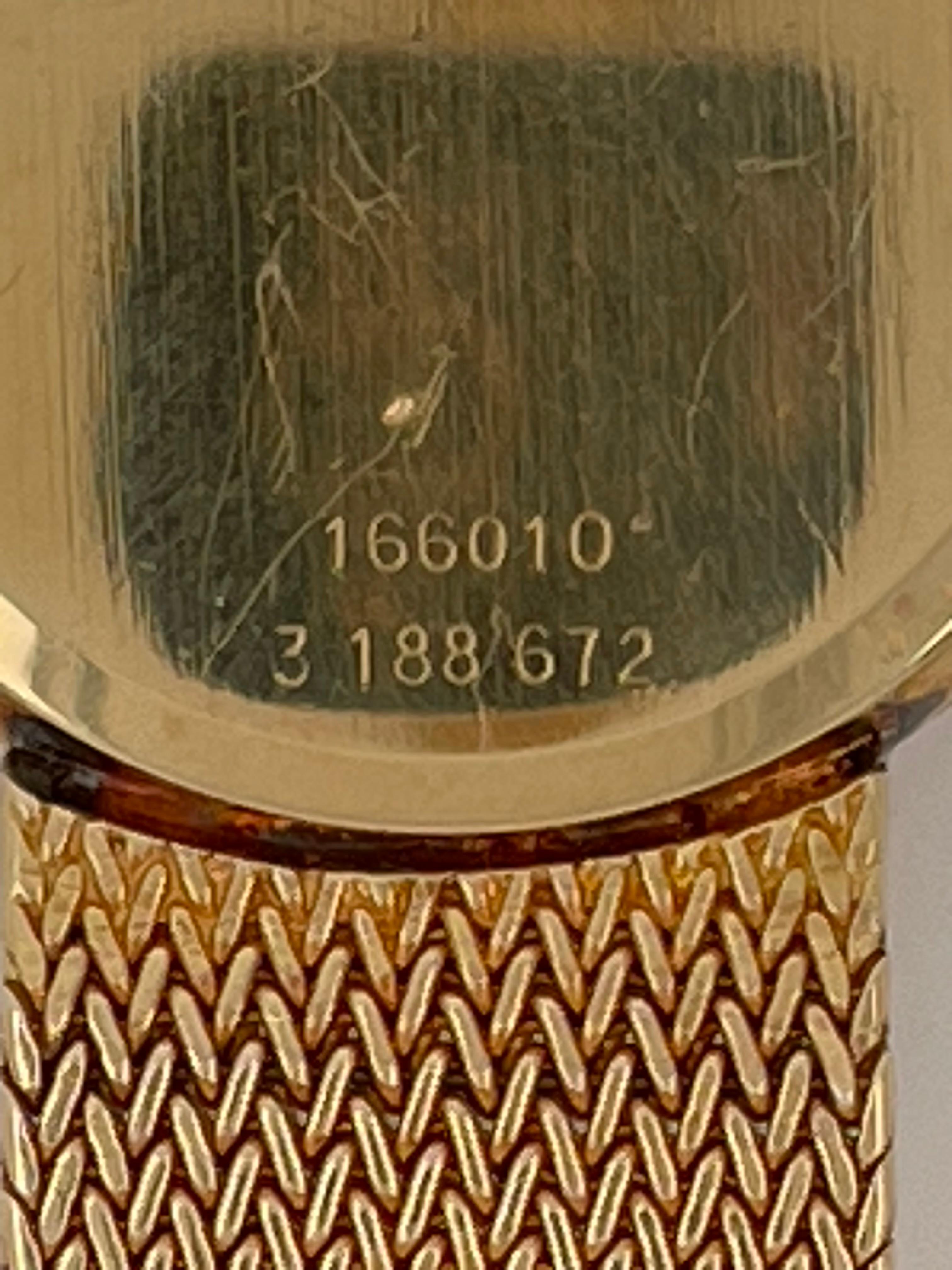 18KT Yellow Gold Tiffany and Co Golden Shadow Wrist Watch, 1965 For Sale 9