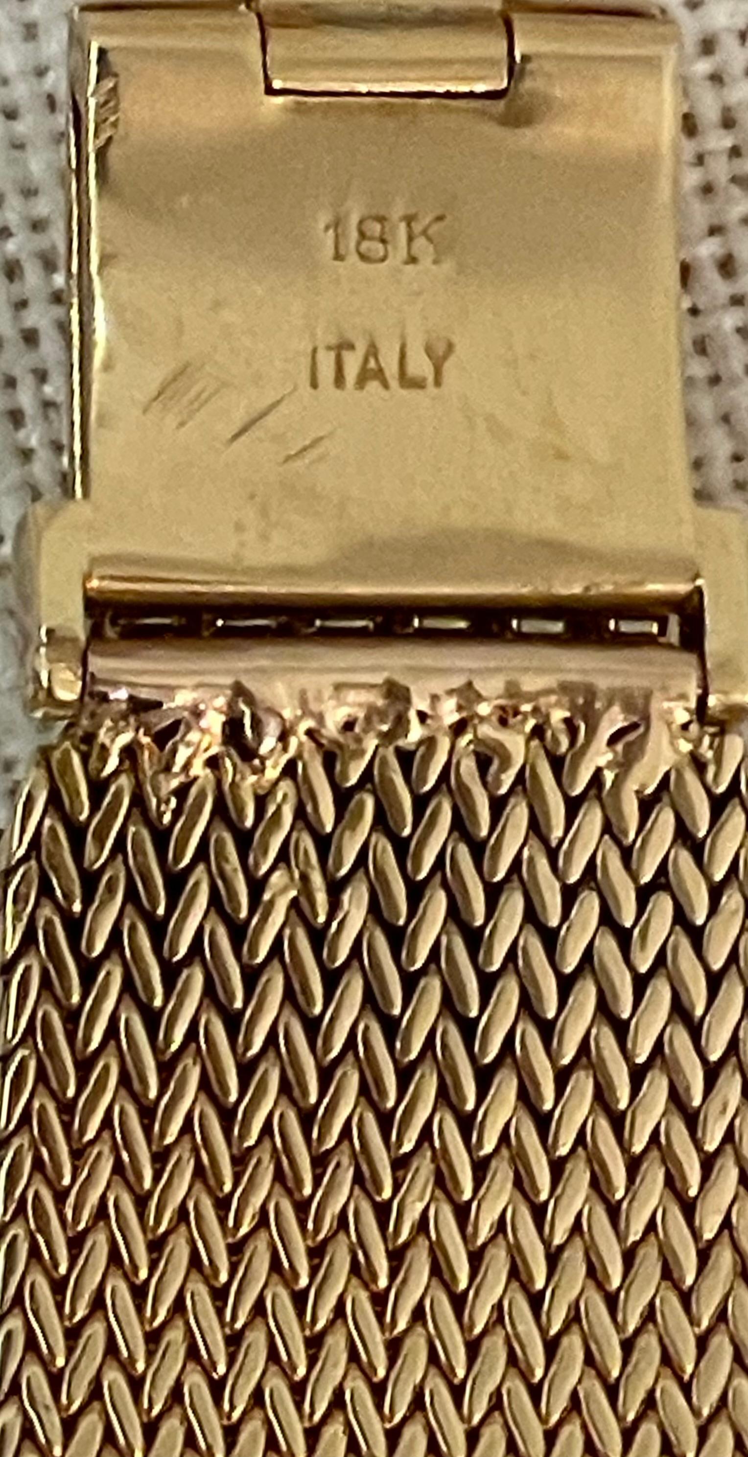 18KT Yellow Gold Tiffany and Co Golden Shadow Wrist Watch, 1965 For Sale 4