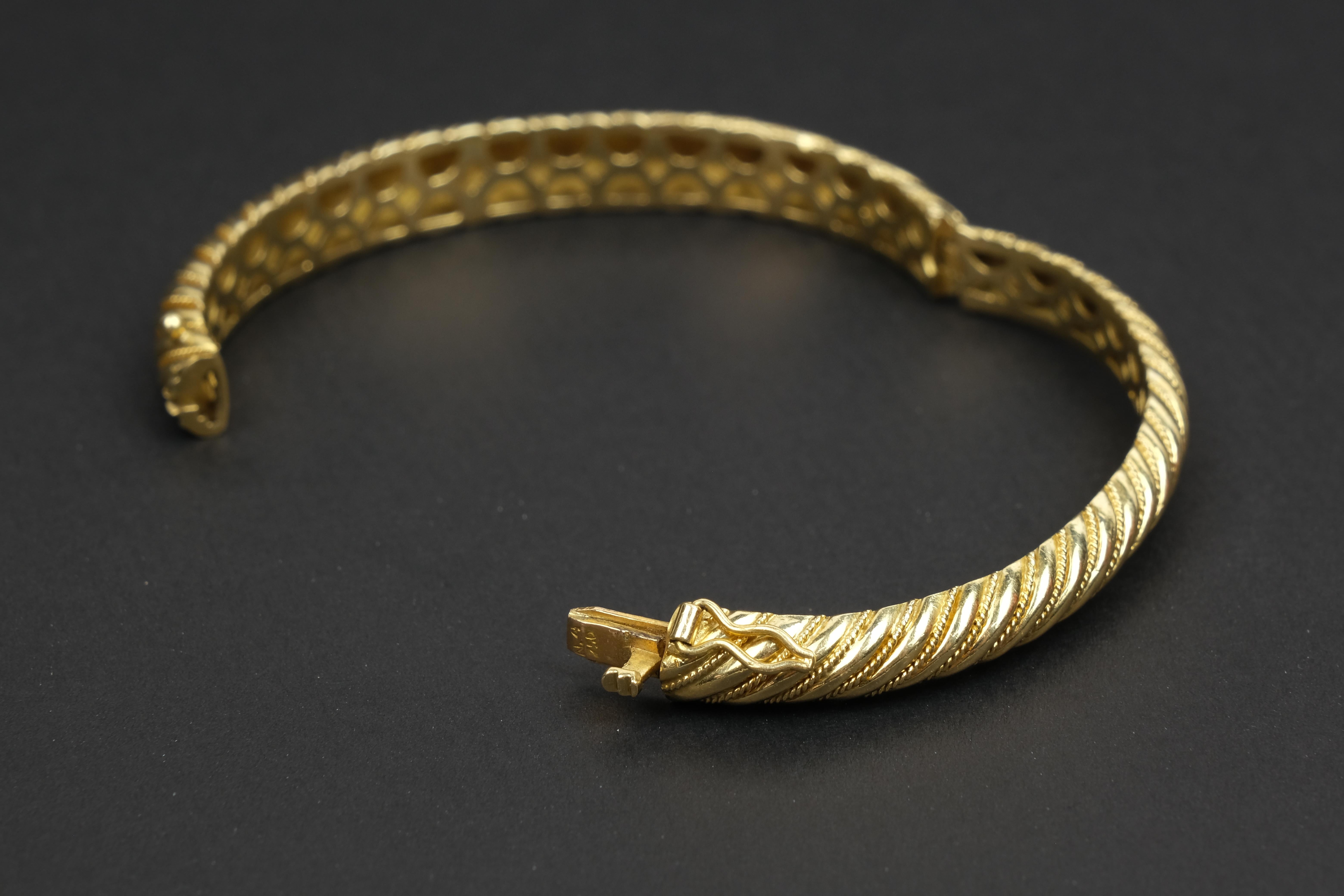 bracelet torsade or 18 carats