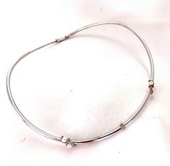 18 Karat Gold Tubular Diamond Cable Link Necklace